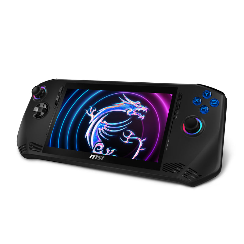 Claw A1M, the pioneering handheld console PC powered by Intel technology. Featuring the cutting-edge Intel Ultra processor and integrated AI capabilities, it sets a new standard in portable gaming console.