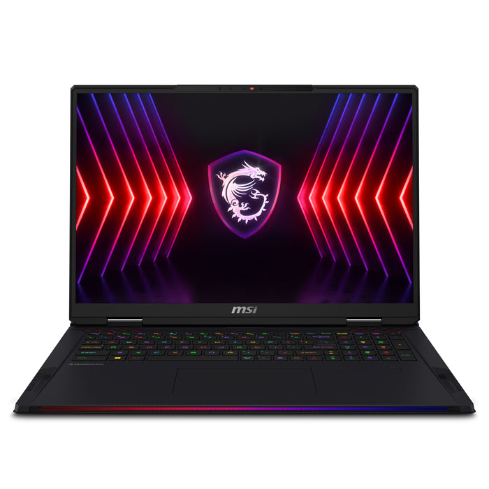 MSI Raider 18 HX is MSI's 2024 latest lineup of gaming laptop. A brand new all new refresh design equipped with intel HX processor, NVIDIA RTX 40 series laptop gpu and AI built-in. cutting-edge specifications, it delivers immense gaming power that is sure to boost your potential at light speed.