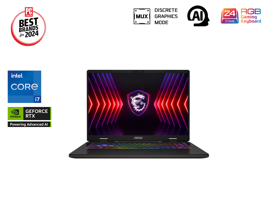 The Sword 16 HX is MSI's latest 2024 lineup laptop, boasting a robust chassis, a powerful Intel 14 HX processor, and an NVIDIA RTX 40 series laptop GPU, making it the perfect choice for both work and heavy gaming.