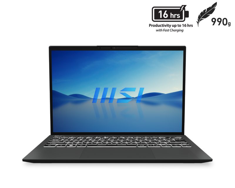 Prestige 13EVO laptop is MSI's lightest producitivty laptop at 990g, 16.9mm thin, equipped with latest intel 13th gen processor. It also has tobii aware technology for more privacy and security.