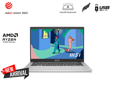 MSI Modern 14 C7M is a sleek and lightweight productivity laptop powered with latest AMD Ryzen Processor. It has a backlit keyboard and comfortable in typing. It also supports PD-Charging via Type-C.